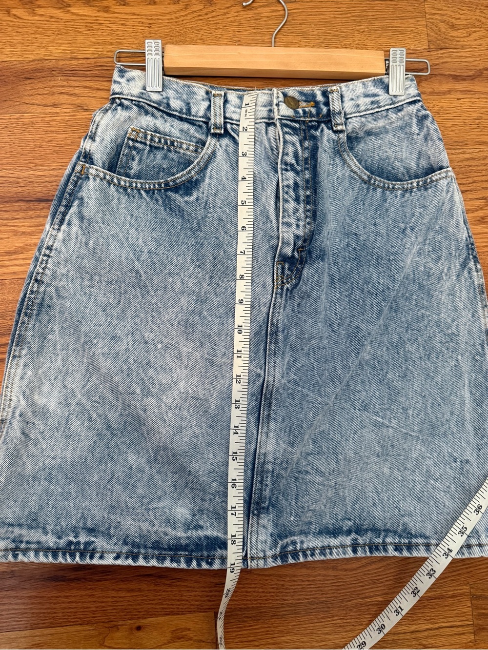 Palmetto’s Vintage Acid Wash Denim Skirt - Picture 7 of 7